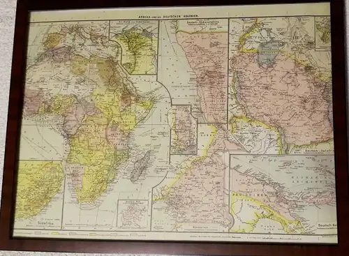 Historische Landkarte "Afrika und die deutschen Kolonien"Kopie