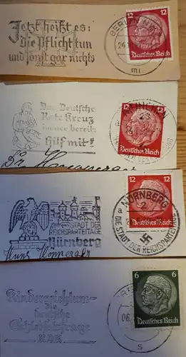 Deutsches Reich Briefausschnitt MiNr. 3x 519x /1x 516x