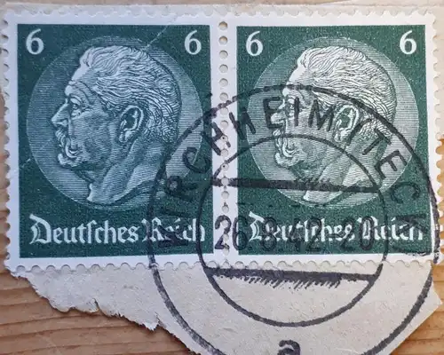 Deutsches Reich Briefausschnitt MiNr. 516x gestempelt Kirchheim (Teck)