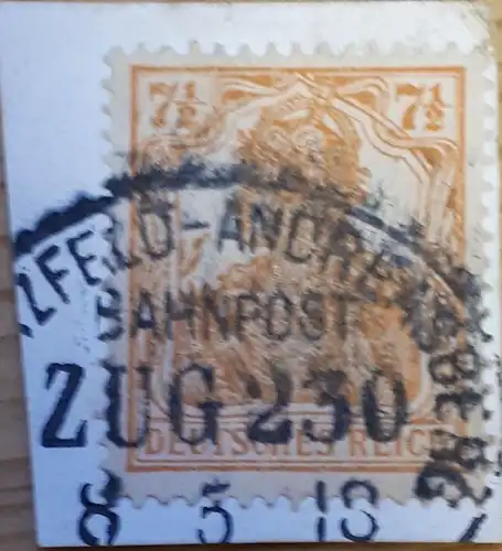 Deutsches Reich Briefausschnitt MiNr. 99 Bahnpost Zug 230