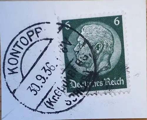Deutsches Reich Briefausschnitt MiNr. 516x gestempelt Kontopp