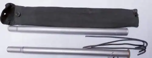 Polnisches Zeltbesteck 2 Zeltstangen + 4 Heringe in Tasche