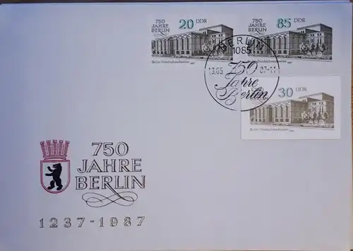 DDR Sonderbeleg MiNr. 3071/3074/GA Ausschnitt