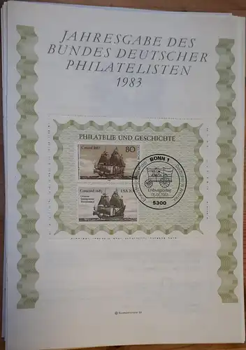 BRD Jahresgabe des Bundes Deutscher Philatelisten 1983