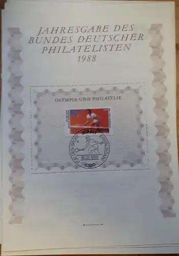 BRD Jahresgabe des Bundes Deutscher Philatelisten 1988