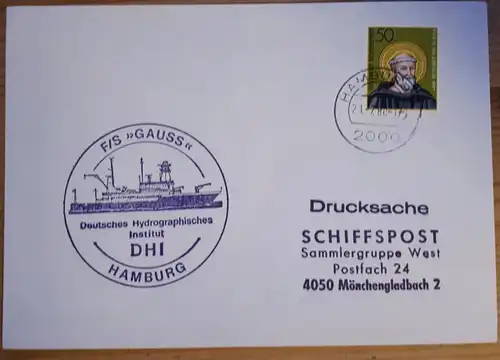 Schiffspost BRD F/S Gauss Deutsches Hydrographisches Institut