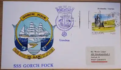Schiffspost BRD Segelschulschiff Gorch Fock zu Besuch in Lissabon