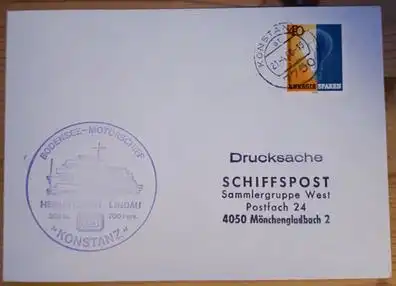 Schiffspost BRD Bodensee-Motorschiff Konstanz