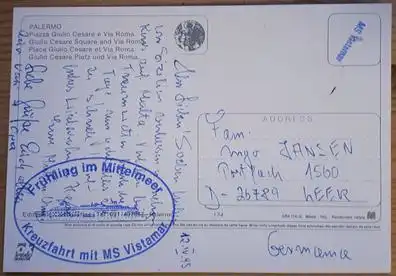 Schiffspost BRD MS-Vistamar (Postkarte)