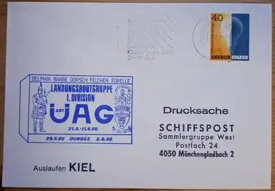 Schiffspost BRD Landungsbootgruppe 1. Division ÜAG 501-80