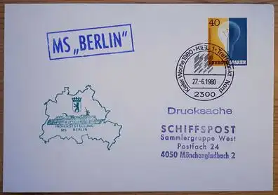 Schiffspost BRD MS-Berlin Indienststellung