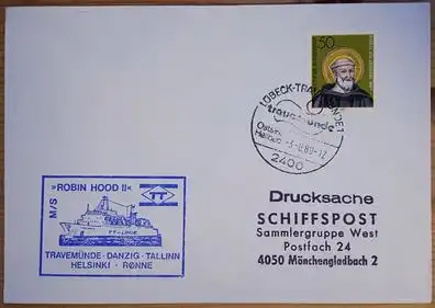 Schiffspost BRD MS-Robin Hood II TT-Linie
