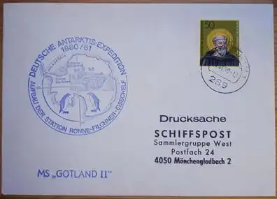 Schiffspost BRD MS-Gotland II Deutsche Antarktis-Expedition