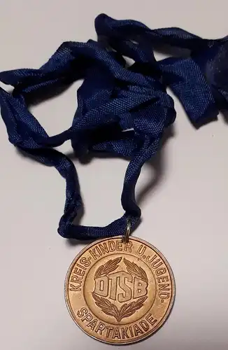 Medaille DTSB Kreis-Kinder und Jugendspartakiade mit Band