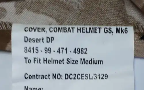 Helmbezug für GS MK6 Desert NEU Größe: Medium 