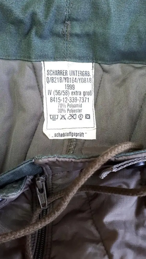 Bundeswehr Thermohose Kälteschutzhose Gr. IV 56/58