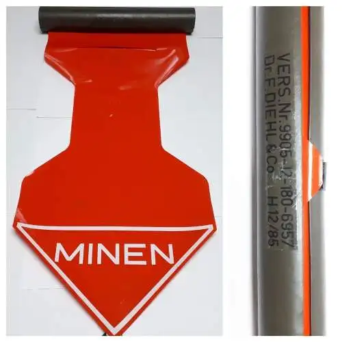 Bundeswehr Hinweisschild "Mine"