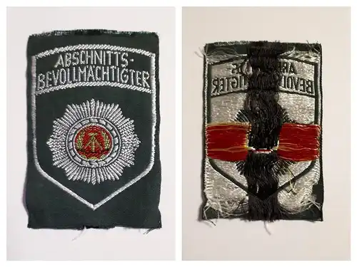 DDR VoPo Volkspolizei Ärmelaufnäher Abschnittsbevollmächtigter