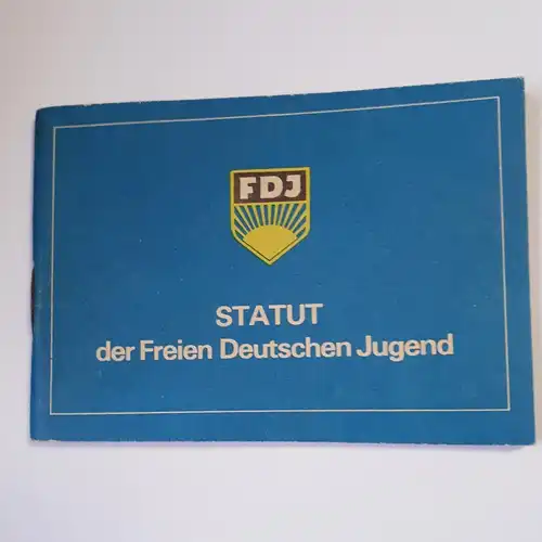 FDJ Statut der Freien Deutschen Jugend