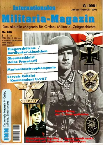 Internationales Militaria Magazin IMM Nr.106. 
