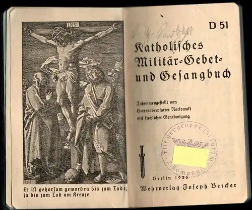 Katholisches Militär Gebet- und Gesangbuch. 