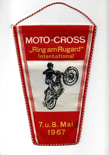 DDR Wimpel Moto-Cross Ring am Rugard International 7.-8. Mai 1967