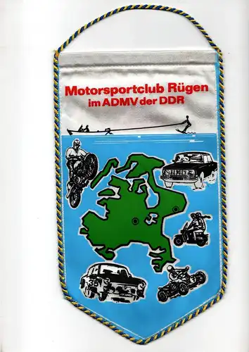 DDR Wimpel Motorsportclub Rügen im ADMV der DDR