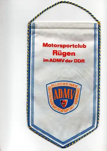 DDR Wimpel Motorsportclub Rügen im ADMV der DDR