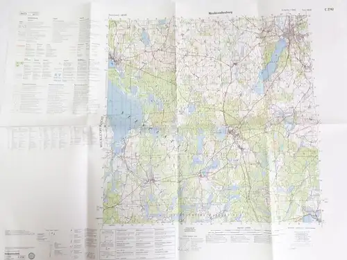 Topographische Karte Bundeswehr Neubrandenburg C 2742