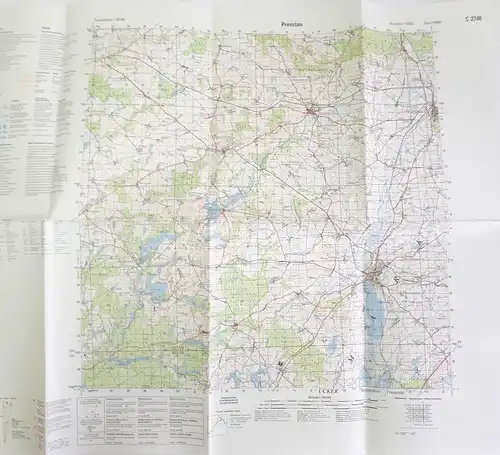 Topographische Karte Bundeswehr Prenzlau