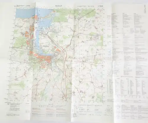 Topographische Karte Bundeswehr Rostock L 1938 1:50 000