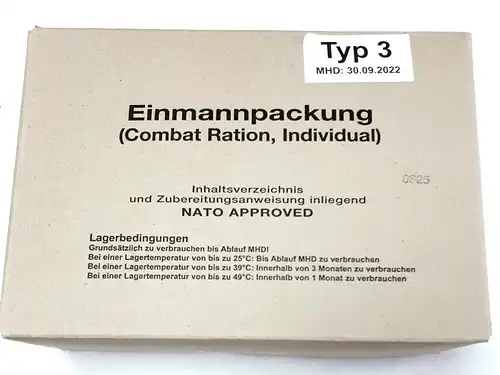 Bundeswehr EPA Typ 3 MHD 30.09.2022