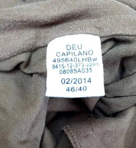 Bundeswehr Tropen Rolli Gr. 46/40