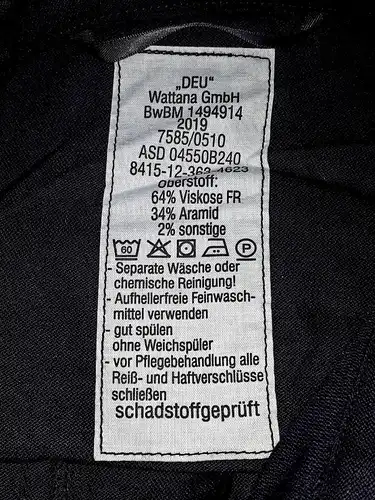 Bundeswehr Marine Bordjacke schwarz Gr.43 - 44 3XL