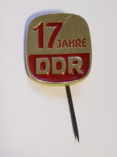 Abzeichen Anstecknadel 17 Jahre DDR
