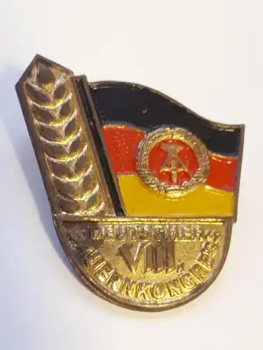 DDR Abzeichen Anstecker VIII. Deutscher Bauernkongress