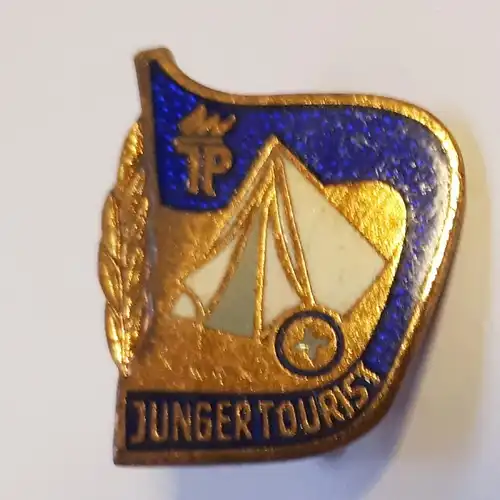 DDR Anstecker Abzeichen JP Junger Tourist in Bronze