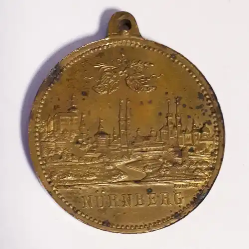 Medaille Anhänger XII. Deutsches Bundesschießen 1897 Nürnberg