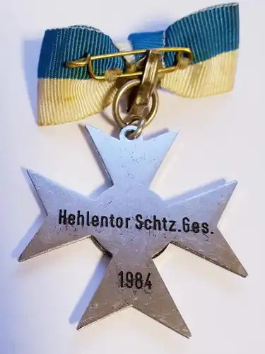 Für 25 Jahre Mitgliedschaft Hehlentor Schützengesellschaft 1984