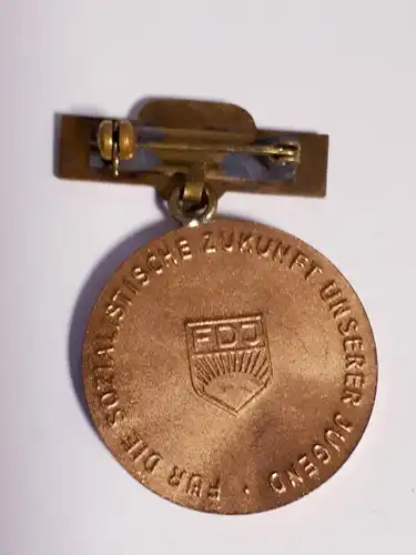 Medaille Abzeichen FDJ Artur Becker in Bronze