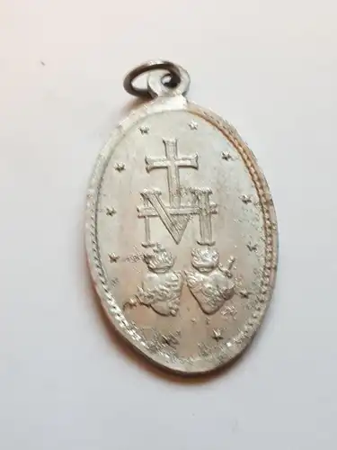 Medaille Anhänger O Maria, ohne Sünde empfangen... 2,8 cm x 1,9 cm