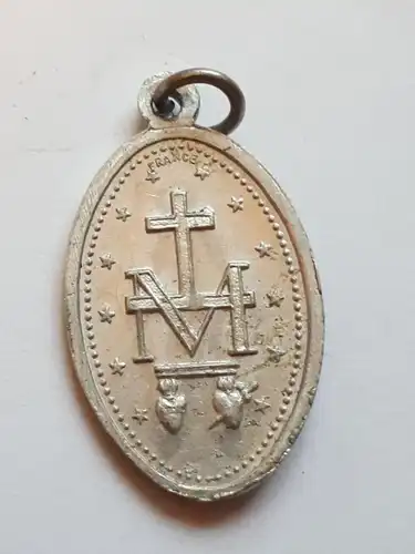 Medaille Anhänger O Mary, convelved without sin... 2,2 cm x 1,4 cm
