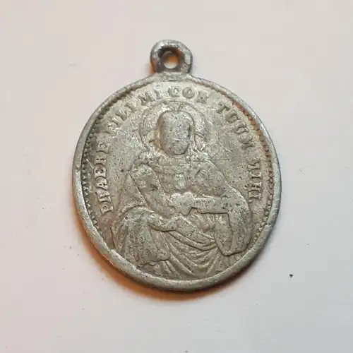 Medaille Anhänger Regina sacri scapularis - ora pro nobis