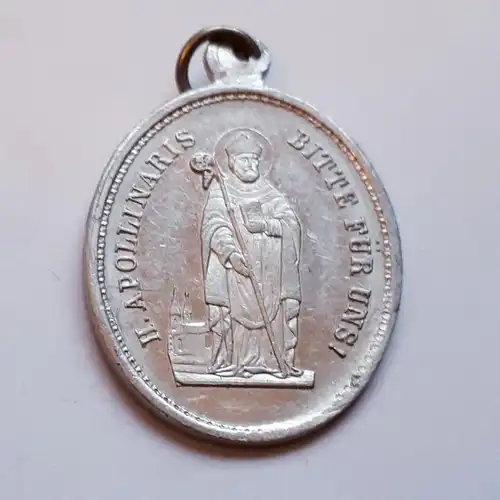 Medaille Anhänger Heiliger Apollinaris, bitte für uns! - Andenken an Remagen