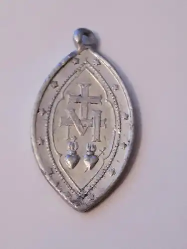 Medaille Anhänger O Maria, empfangen ohne Sünde... 2,5 cm x 1,4 cm