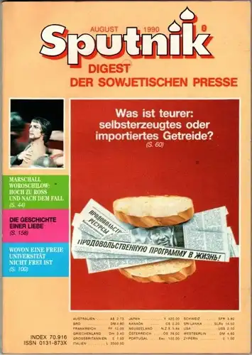 Sputnik Digest der sowjetischen Presse 8-1990. 