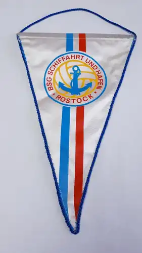DDR Wimpel BSG Schiffahrt und Hafen Rostock