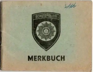 DDR MdI Schutzpolizei Merkbuch