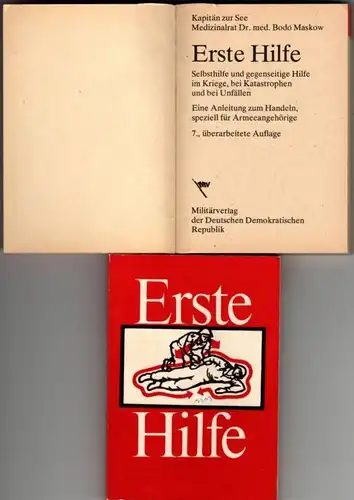 DDR NVA Taschenbuch Erste Hilfe-Anleitung zum Handeln, speziell für Armeeangehörige