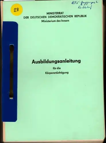 DDR MdI Ausbildungsanleitung für die Körperertüchtigung